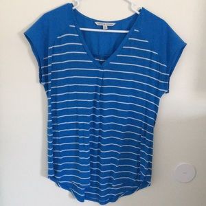 Blue and white striped shirt